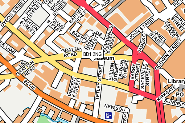 BD1 2NG map - OS OpenMap – Local (Ordnance Survey)