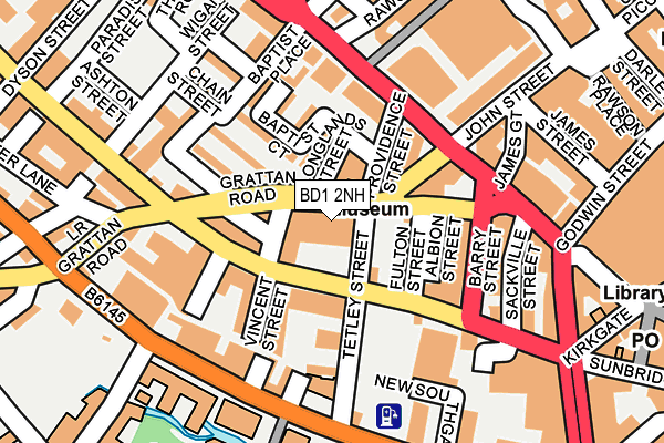 BD1 2NH map - OS OpenMap – Local (Ordnance Survey)