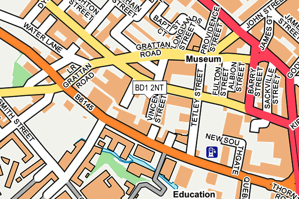 BD1 2NT map - OS OpenMap – Local (Ordnance Survey)