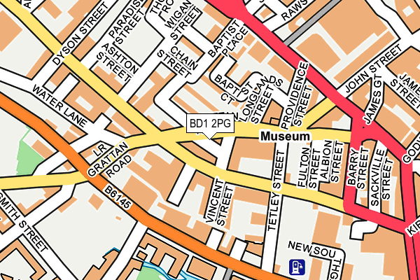 BD1 2PG map - OS OpenMap – Local (Ordnance Survey)