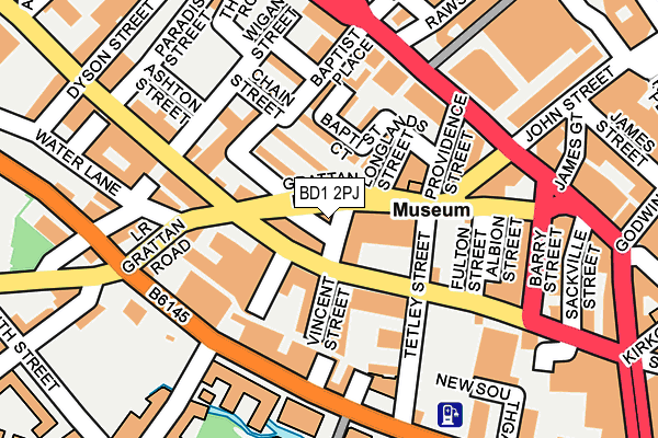 BD1 2PJ map - OS OpenMap – Local (Ordnance Survey)