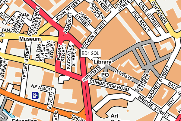 BD1 2QL map - OS OpenMap – Local (Ordnance Survey)