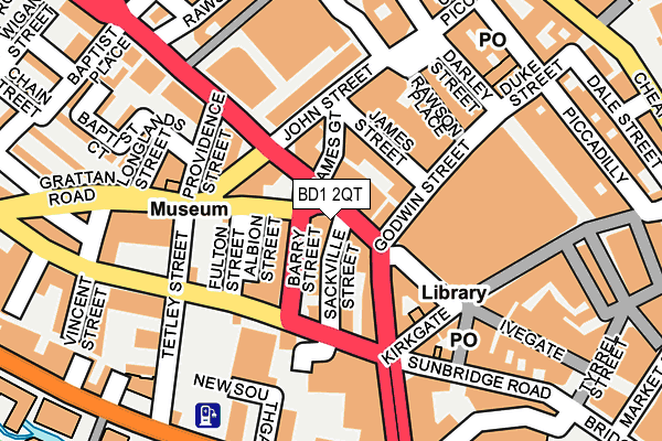 BD1 2QT map - OS OpenMap – Local (Ordnance Survey)