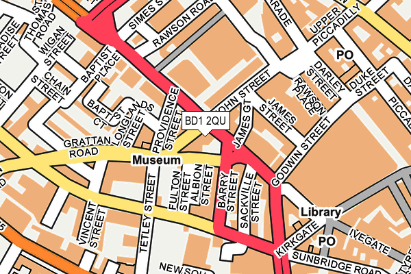 BD1 2QU map - OS OpenMap – Local (Ordnance Survey)