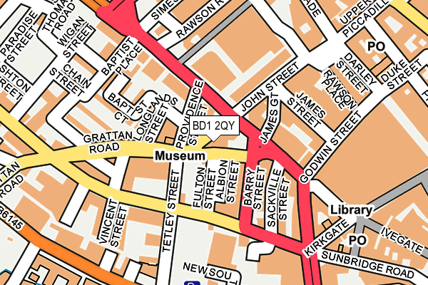 BD1 2QY map - OS OpenMap – Local (Ordnance Survey)