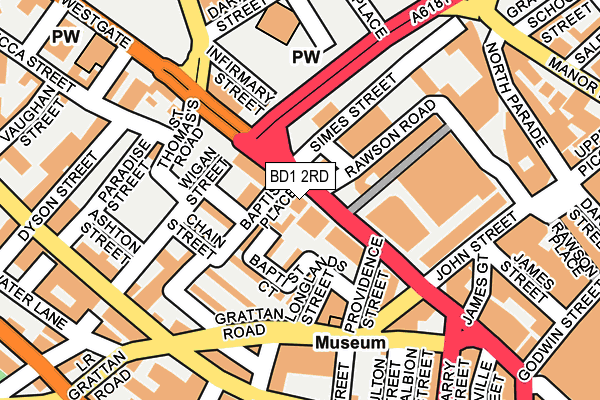 BD1 2RD map - OS OpenMap – Local (Ordnance Survey)