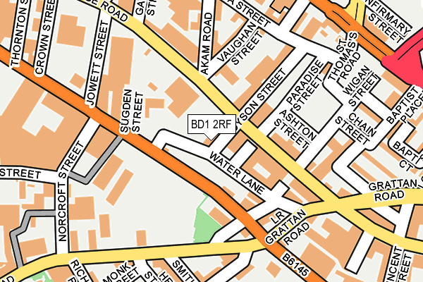 BD1 2RF map - OS OpenMap – Local (Ordnance Survey)