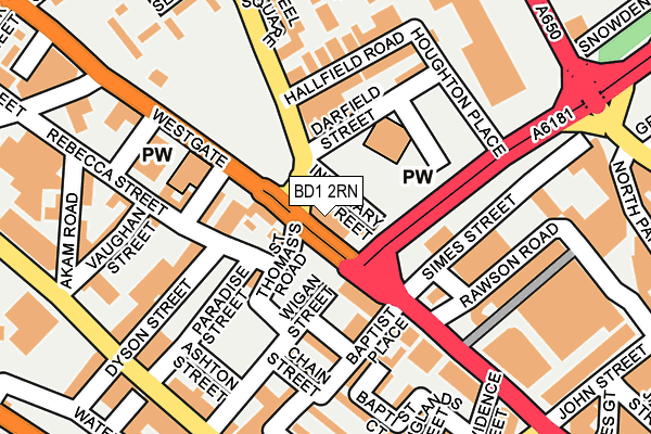 BD1 2RN map - OS OpenMap – Local (Ordnance Survey)