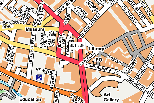 BD1 2SH map - OS OpenMap – Local (Ordnance Survey)