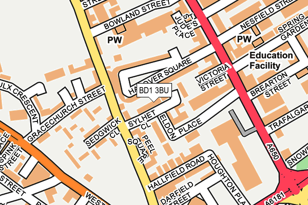 BD1 3BU map - OS OpenMap – Local (Ordnance Survey)