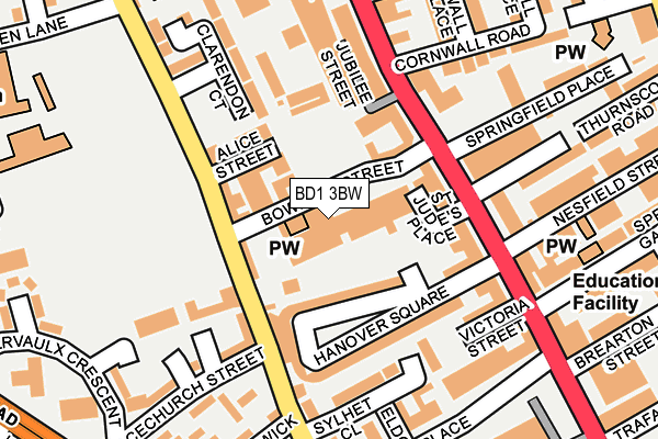 BD1 3BW map - OS OpenMap – Local (Ordnance Survey)