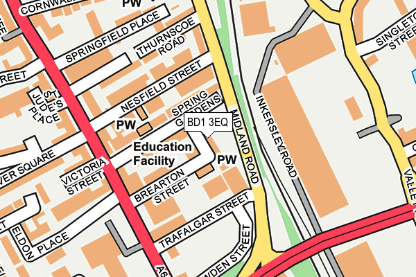 BD1 3EQ map - OS OpenMap – Local (Ordnance Survey)