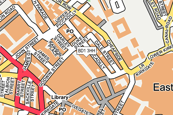 BD1 3HH map - OS OpenMap – Local (Ordnance Survey)