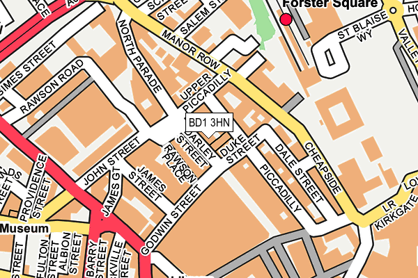 BD1 3HN map - OS OpenMap – Local (Ordnance Survey)
