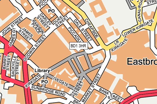 BD1 3HR map - OS OpenMap – Local (Ordnance Survey)