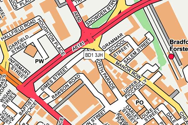 BD1 3JH map - OS OpenMap – Local (Ordnance Survey)