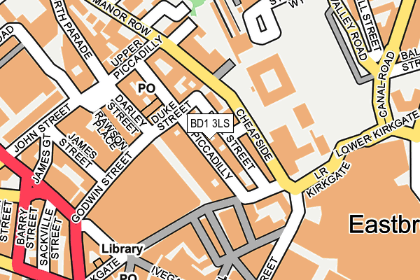 BD1 3LS map - OS OpenMap – Local (Ordnance Survey)