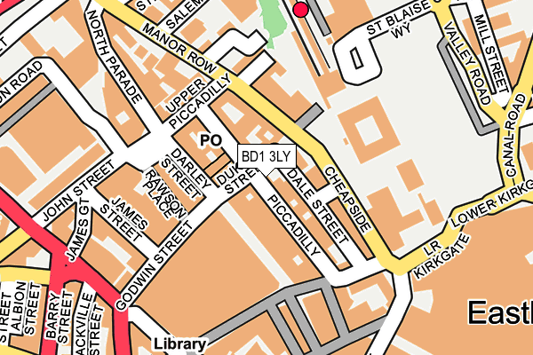 BD1 3LY map - OS OpenMap – Local (Ordnance Survey)