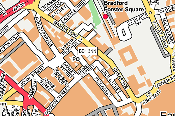 BD1 3NN map - OS OpenMap – Local (Ordnance Survey)