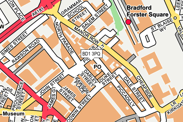 BD1 3PQ map - OS OpenMap – Local (Ordnance Survey)