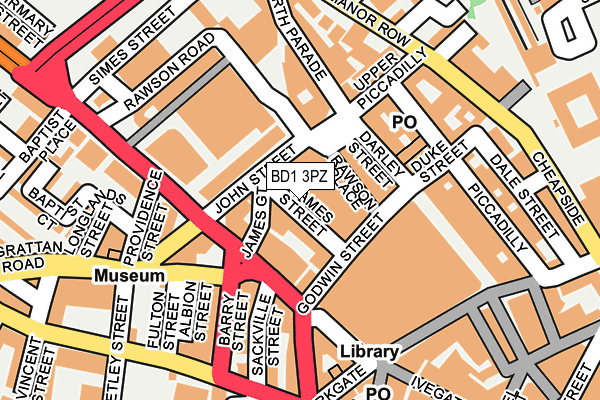 Map of KIRKGATE PHONES LIMITED at local scale