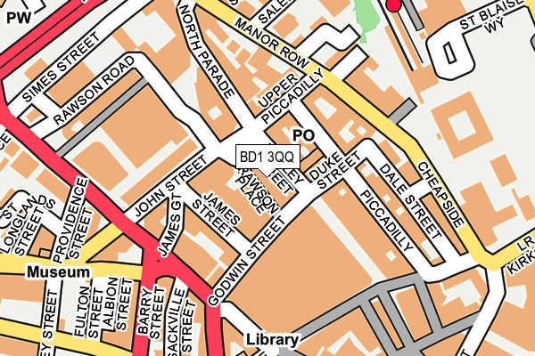 BD1 3QQ map - OS OpenMap – Local (Ordnance Survey)