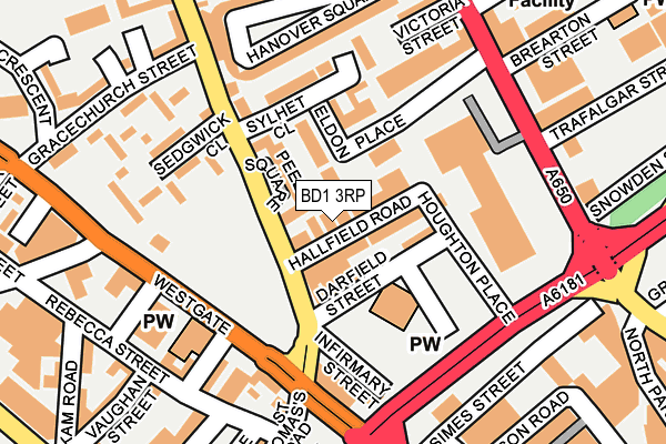 BD1 3RP map - OS OpenMap – Local (Ordnance Survey)