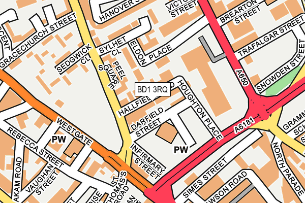 BD1 3RQ map - OS OpenMap – Local (Ordnance Survey)