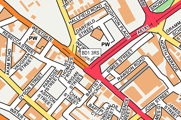 BD1 3RS map - OS OpenMap – Local (Ordnance Survey)