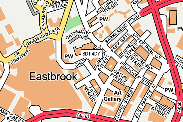 BD1 4DY map - OS OpenMap – Local (Ordnance Survey)