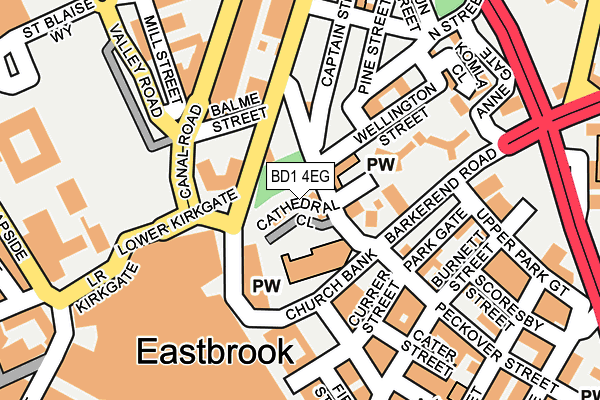 BD1 4EG map - OS OpenMap – Local (Ordnance Survey)