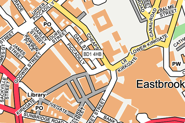 BD1 4HB map - OS OpenMap – Local (Ordnance Survey)