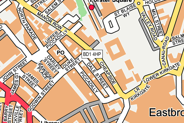 BD1 4HP map - OS OpenMap – Local (Ordnance Survey)