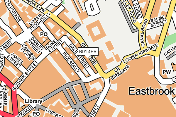 BD1 4HR map - OS OpenMap – Local (Ordnance Survey)