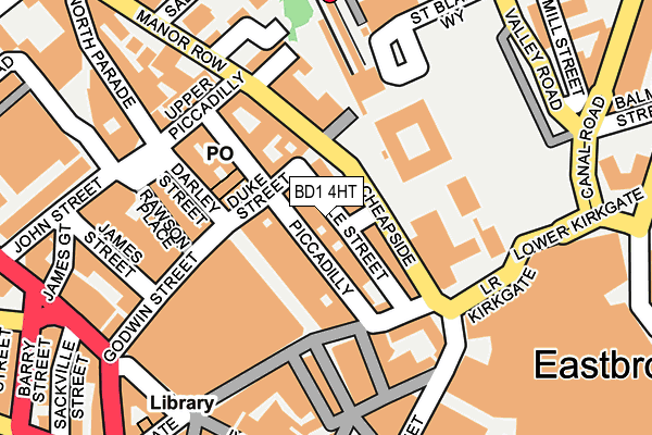 BD1 4HT map - OS OpenMap – Local (Ordnance Survey)