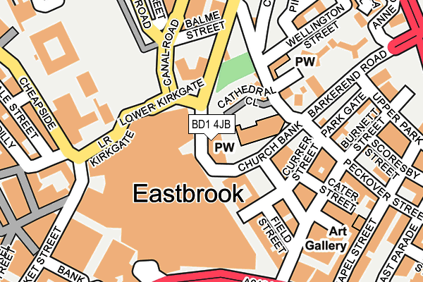 BD1 4JB map - OS OpenMap – Local (Ordnance Survey)