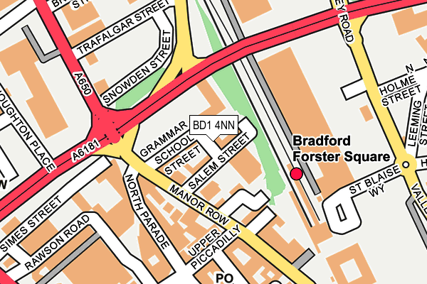 BD1 4NN map - OS OpenMap – Local (Ordnance Survey)