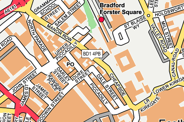 BD1 4PB map - OS OpenMap – Local (Ordnance Survey)