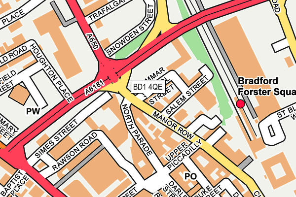 BD1 4QE map - OS OpenMap – Local (Ordnance Survey)