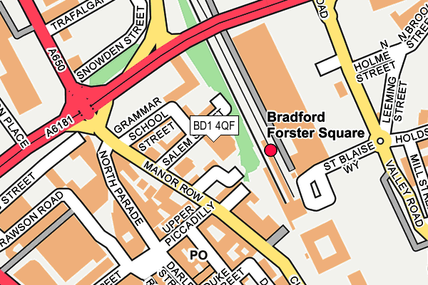 BD1 4QF map - OS OpenMap – Local (Ordnance Survey)