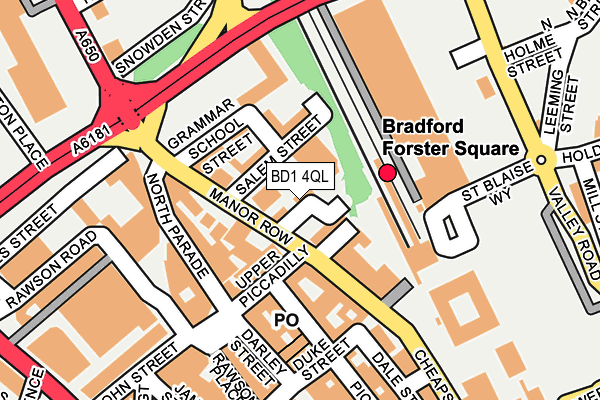 BD1 4QL map - OS OpenMap – Local (Ordnance Survey)