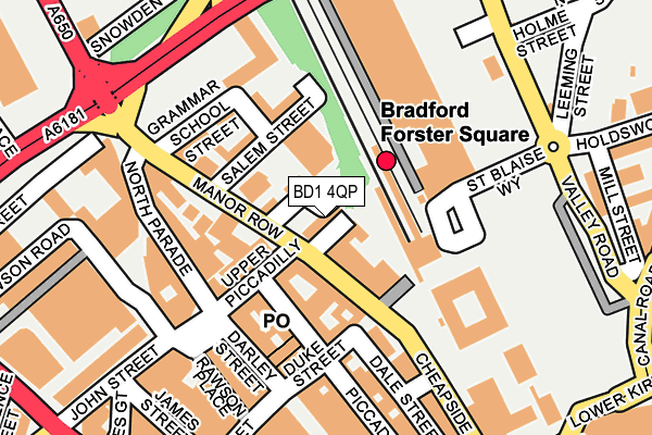 BD1 4QP map - OS OpenMap – Local (Ordnance Survey)