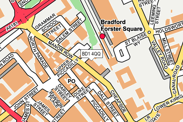 BD1 4QQ map - OS OpenMap – Local (Ordnance Survey)