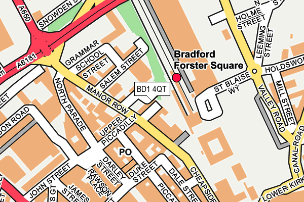 BD1 4QT map - OS OpenMap – Local (Ordnance Survey)