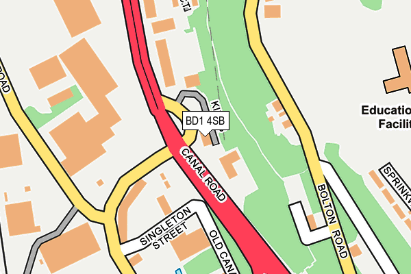 BD1 4SB map - OS OpenMap – Local (Ordnance Survey)