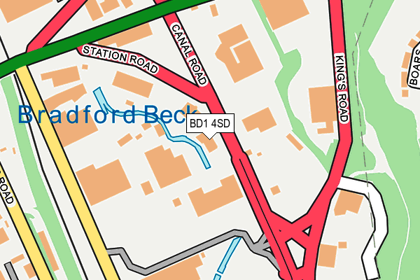 BD1 4SD map - OS OpenMap – Local (Ordnance Survey)