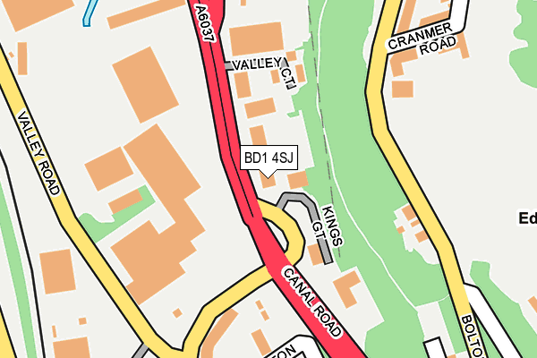 BD1 4SJ map - OS OpenMap – Local (Ordnance Survey)
