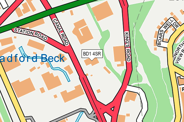 BD1 4SR map - OS OpenMap – Local (Ordnance Survey)