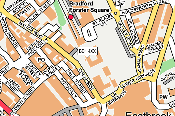 BD1 4XX map - OS OpenMap – Local (Ordnance Survey)