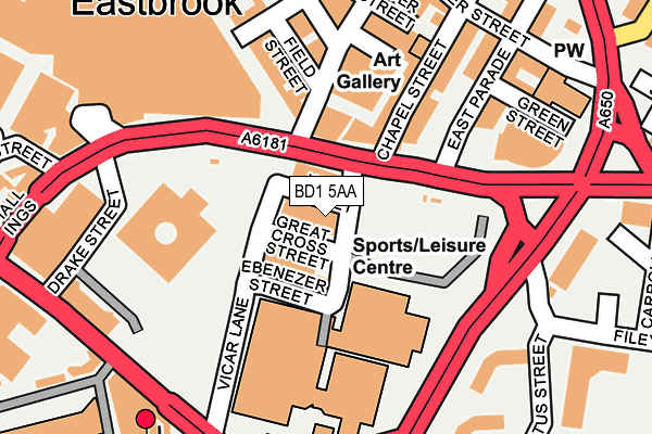 BD1 5AA map - OS OpenMap – Local (Ordnance Survey)